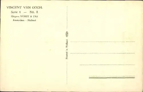 Künstler Ak Gogh, V. van, Stuhl, Kerze, Notizen