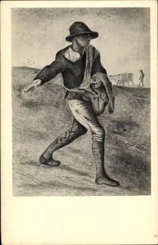 Künstler Ak Gogh, V. van, Mann beim Aussäen, Bauer