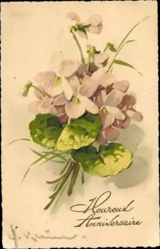 Künstler Ak Klein, Catharina, Alles Gute zum Geburtstag, Blumenstrauß