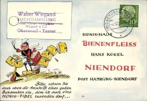 Ak Hamburg Eimsbüttel Niendorf, Honighaus Bienenfleiss Hans Kogel, Reklame