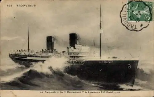 Ak Trouville Calvados, Das Schiff 'La Provence' auf dem Atlantik