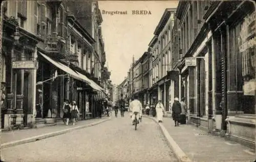 Ak Breda Nordbrabant Niederlande, Brugstraat