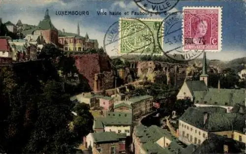 Ak Luxemburg Luxembourg, Ville haute, Faubourg du Grund