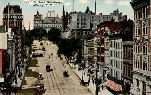 PC Albany, New York, USA, State Street from Broadway