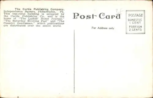 PC Philadelphia Pennsylvania USA, Curtis Publishing Company Building