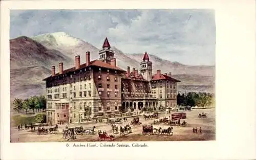 Ak Colorado Springs Colorado USA, Antlers Hotel