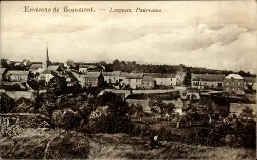 Ak Leugnies Wallonien Hennegau, Panoramablick auf Beaumoni, ländliche Umgebung