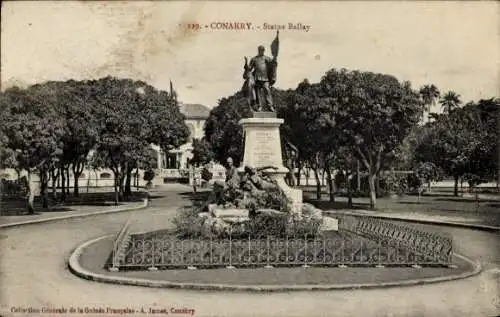 Ak Conakry Konakry Guinea, Statue Ballay