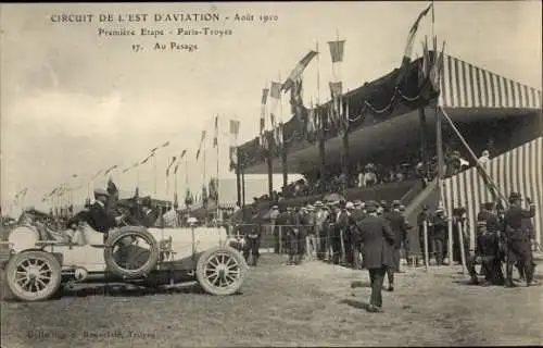 CPA Circuit de l'Est d'Aviation, Août 1910, Première Etape, Paris-Troyes