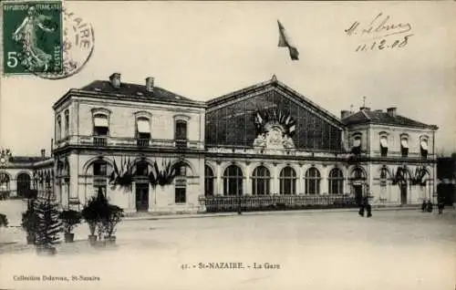 CPA Saint-Nazaire Loire Atlantique, Gare