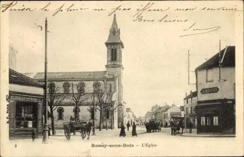 Ak Rosny sous Bois Seine Saint Denis, L'Eglise