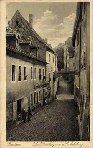 Ak Bautzen in der Oberlausitz, Fleischergasse und Gickelsberg