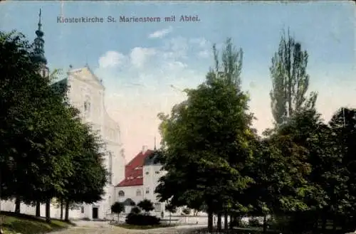 Ak Panschwitz Kuckau Oberlausitz, Kloster St. Marienstern, Klosterkirche, Abtei