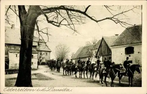Ak Crostwitz in der Oberlausitz, Osterreiten