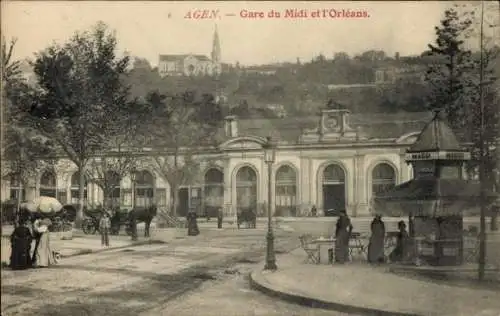 CPA Agen Lot-et-Garonne, Gare du Midi et l'Orleans