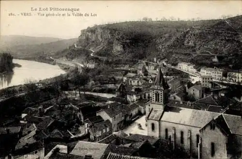 Ak Vers Lot, Vue generale et la Vallee du Lot
