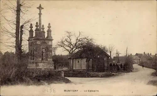 Ak Montigny Oise, Le Calvaire