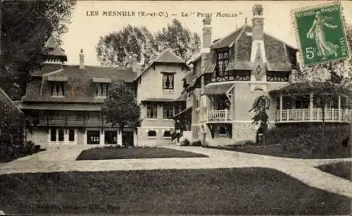 Ak Les Mesnuls Yvelines,  Le Petit Moulin, französische Republik, Architektonische Gebäude