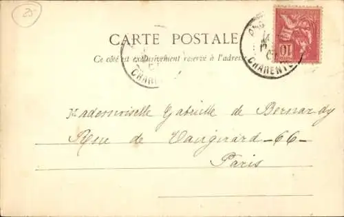 CPA Abzac Charente, Château de Verteuil