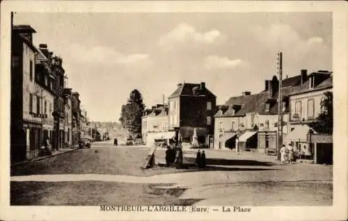 Ak Montreuil Eure, Marktplatz