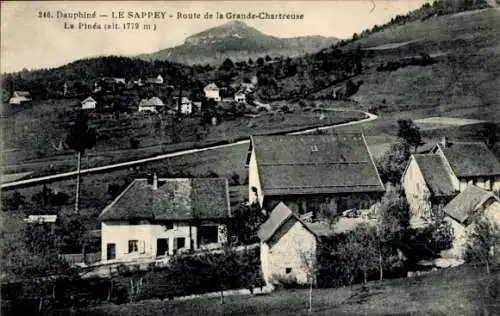 Ak Le Sappey en Chartreuse Isère, Historische Ansicht, Berge, Häuser, Route, Alpenlandschaft, La 