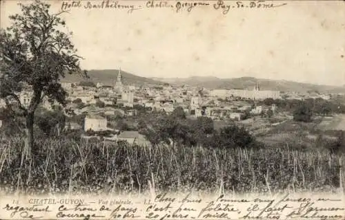 Ak Châtel Guyon Puy de Dôme, Gesamtansicht