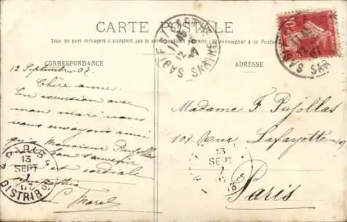 Ak Solesmes Sarthe , Abbaye, Vallée der Sarthe,  Architektur, Fluss