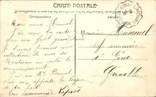 Ak Montceau les Mines Saône et Loire, Kirche, Place du Marche