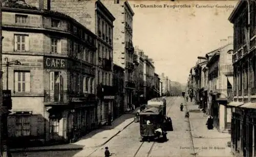 CPA Le Chambon-Feugerolles Loire, Carrefour Gambetta