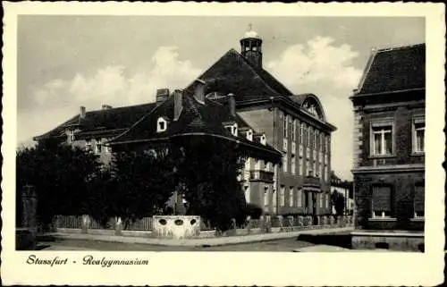 Ak Staßfurt im Salzlandkreis, Realgymnasium