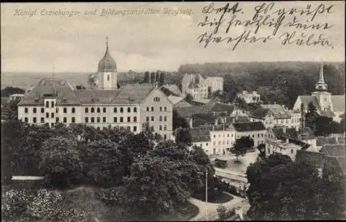 Ak Droyßig im Burgenlandkreis, Königl. Erziehungsanstalten, schöne Aussicht,  Architektur