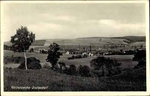 Ak Dietendorf Wetterzeube im Burgenlandkreis, Panorama