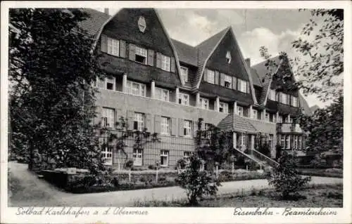 Ak Bad Karlshafen an der Weser, Solbad Karlshafen a d. Oberweser, Eisenbahn-Beamtenheim