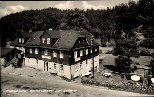 Ak Klettigshammer Wurzbach in Thüringen, Konsumgaststätte Zum Sormitztal