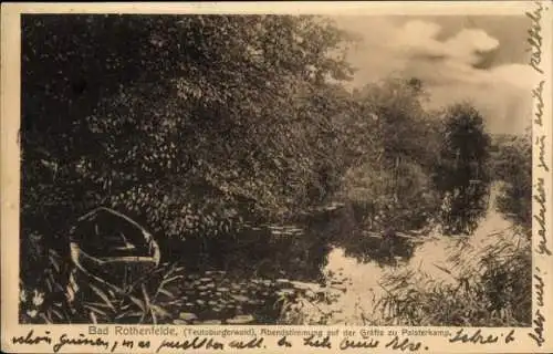 Ak Bad Rothenfelde am Teutoburger Wald,  Teutoburgerwald, Abendstimmung, Gräfte zu Palsterkamp