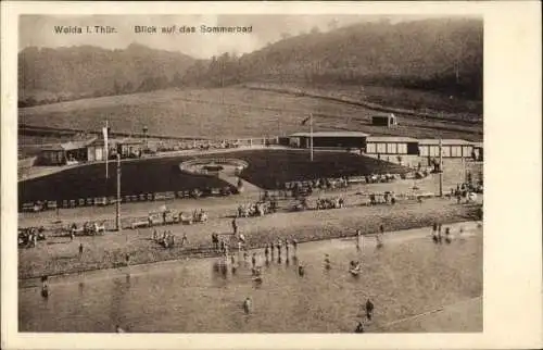 Ak Weida in Thüringen, Sommerbad