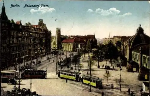 Ak Berlin Schöneberg, Nollendorf-Platz,  Architektur, Straßenbahnen, städtische Szene
