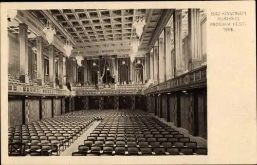 Ak Bad Kissingen, Kurhaus, Blick in den Großen Festsaal