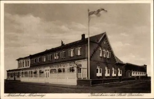 Ak Nordseebad Norderney Ostfriesland, Kinderheim der Stadt Dresden