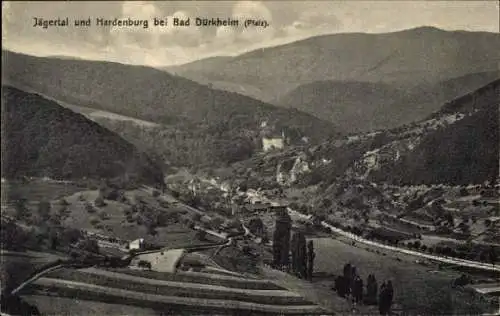 Ak Hardenburg Bad Dürkheim in der Pfalz, Jägertal, Hardenburg,  Pfalz, Berglandschaft, 