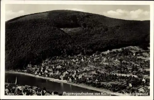 Ak Kleingemünd Neckargemünd am Neckar, Flugzeugaufnahme, Landschaft, Häuser, Neckar