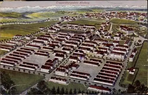 Ak Schwenningen am Heuberg Baden, Luftaufnahme vom Truppenübungsplatz