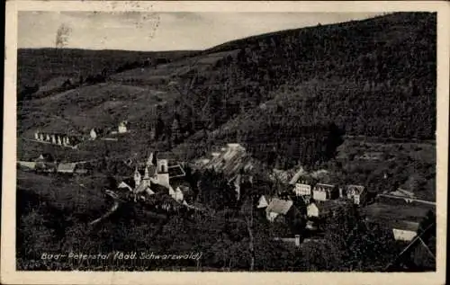 Ak Waldachtal im Schwarzwald, Ansicht von Bad Peterstal, Berge, Häuser, Kirche, ländliche Umgebun
