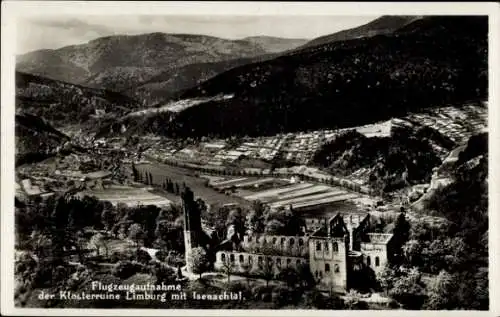 Ak Bad Dürkheim am Pfälzerwald, Flugzeugaufnahme der Klosterruine Limburg im Isenachtal