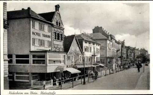 Ak Rüdesheim Rhein, Hotel Traube in der Rheinstraße