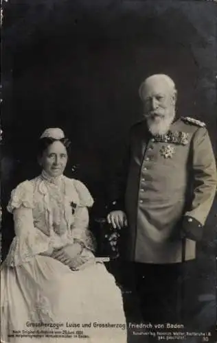 Ak Großherzog Friedrich I. von Baden, Großherzogin Luise