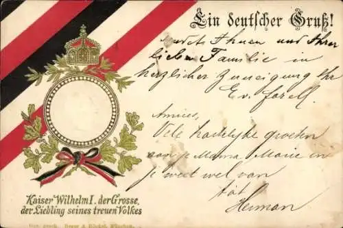 Präge Ak Kaiser Wilhelm I. der Große, der Liebling seines treuen Volkes