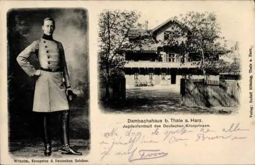 Ak Thale im Harz, Dambachhaus, Kronprinz Wilhelm