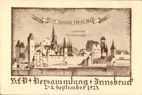 Ak Innsbruck in Tirol, 55. CV-Versammlung, 2-8. September 1925