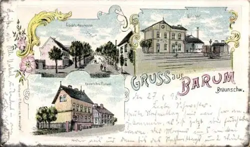 Litho Barum Salzgitter in Niedersachsen, Frankfurter Straße, Bahnhof